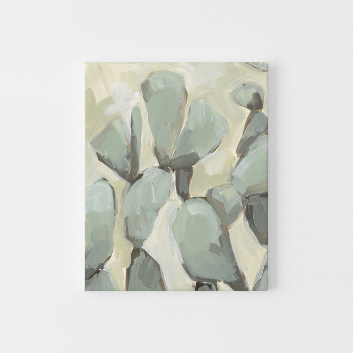 Modern Prickly Pear Cactus Desert Painting Wall Art Print or Canvas - Jetty Home