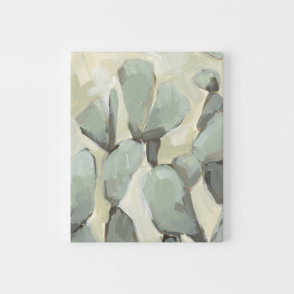 Modern Prickly Pear Cactus Desert Painting Wall Art Print or Canvas - Jetty Home