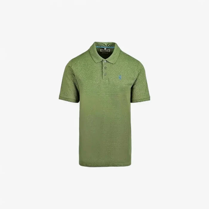 Pringle Mens Austyn Core Pique Short Sleeve Golfer Green | Pringle