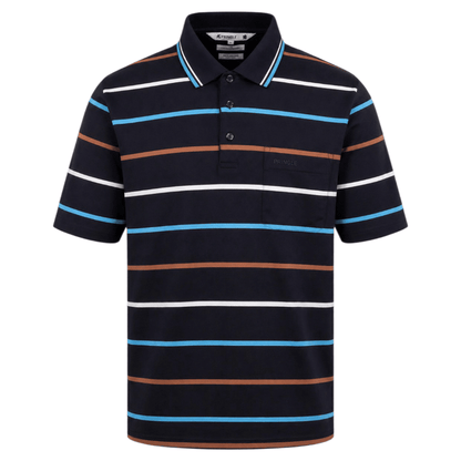 Pringle Mens Harry Mercerised Golfer Navy | Pringle