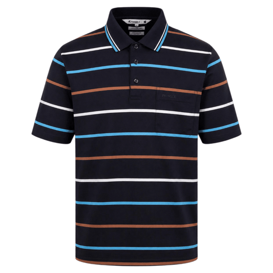 Pringle Mens Harry Mercerised Golfer Navy | Pringle