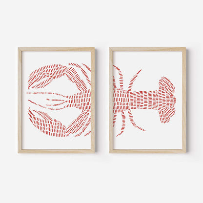 Red Lobster - Set of 2 - Jetty Home