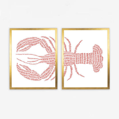 Red Lobster - Set of 2 - Jetty Home