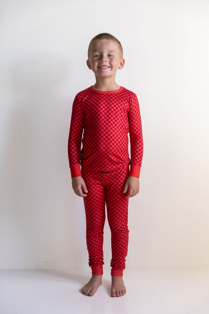 RED MINI CHECKER | LONG SLEEVE