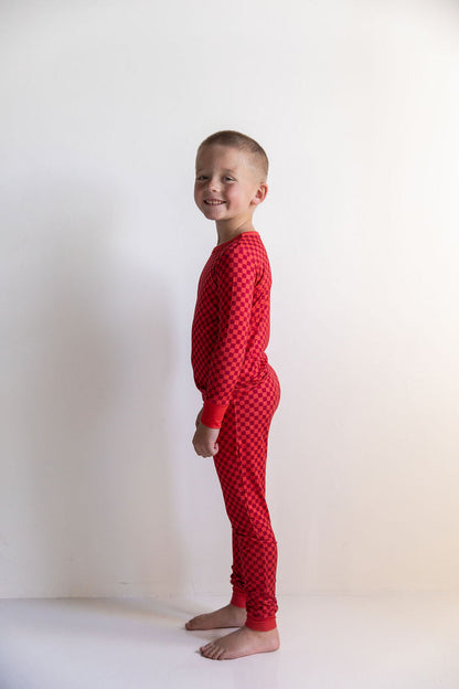 RED MINI CHECKER | LONG SLEEVE