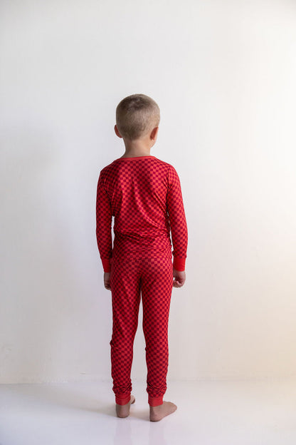 RED MINI CHECKER | LONG SLEEVE