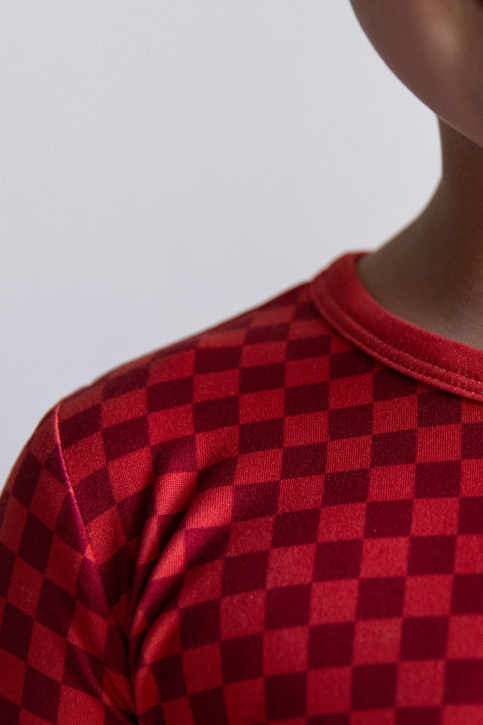 RED MINI CHECKER | LONG SLEEVE