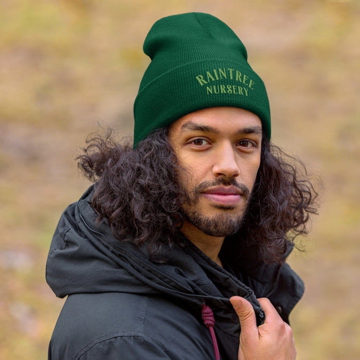 Ribbed Beanie in Green-Raintree Nursery-Spruce-