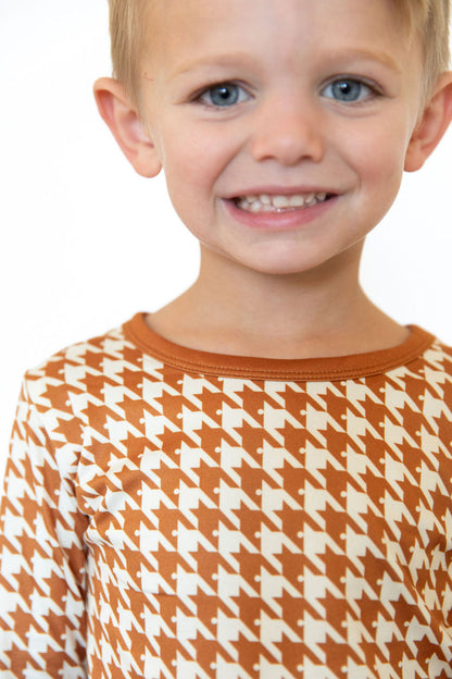 RUST HOUNDSTOOTH | LONG SLEEVE