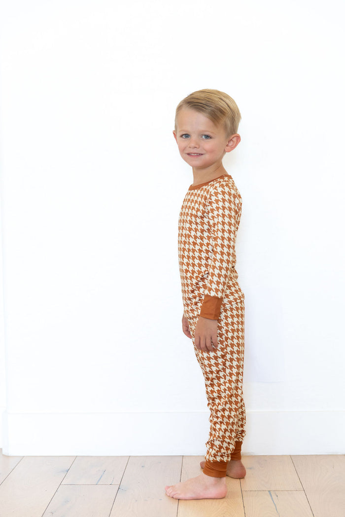RUST HOUNDSTOOTH | LONG SLEEVE
