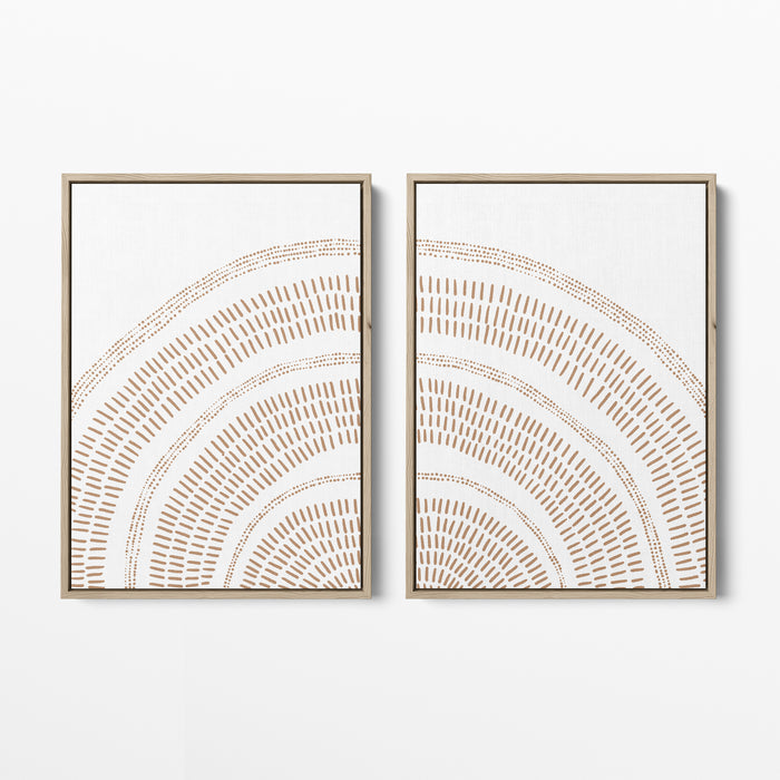 Rust Orange Sunrise - Set of 2  - Art Prints or Canvases - Jetty Home