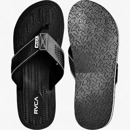 Rvca Mens Perforated Tbar Sandal Black | Rvca