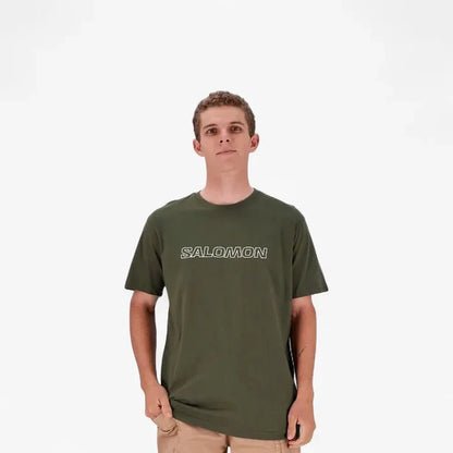 Salomon Mens Baltoro Short Sleeve Tee Olive Night | Salomon