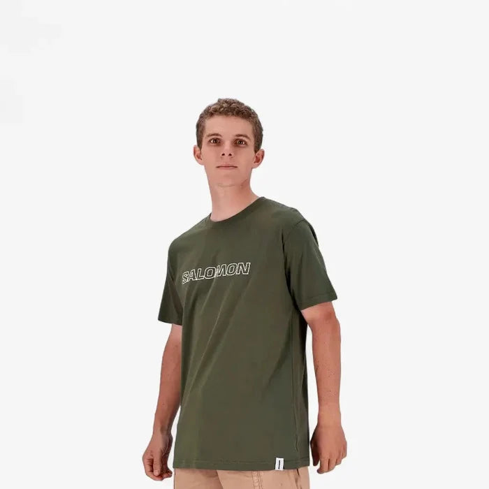 Salomon Mens Baltoro Short Sleeve Tee Olive Night | Salomon