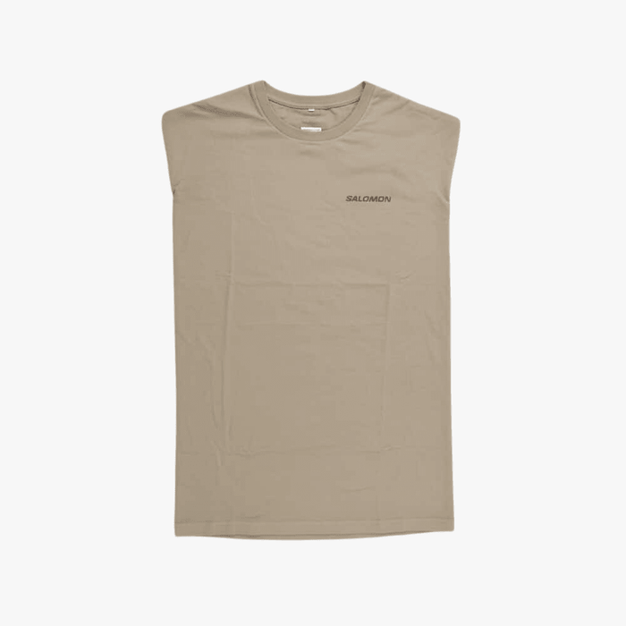 Salomon Mens Small Core Logo Short Sleeve Tee White Pepper | Salomon