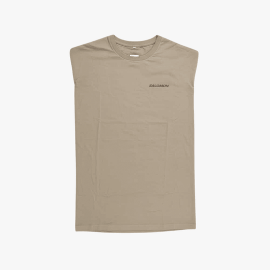 Salomon Mens Small Core Logo Short Sleeve Tee White Pepper | Salomon