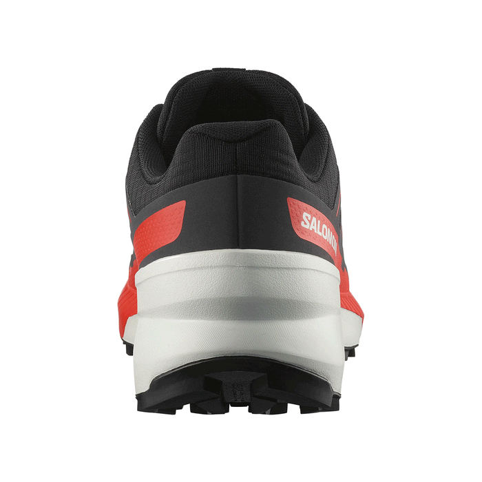 Salomon Mens Speedcross Peak Trail Sneaker Black Asphalt Fiery Red | Salomon