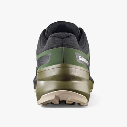 Salomon Mens Speedcross Peak Trail Sneaker Black Black Forest Rainy Day | Salomon