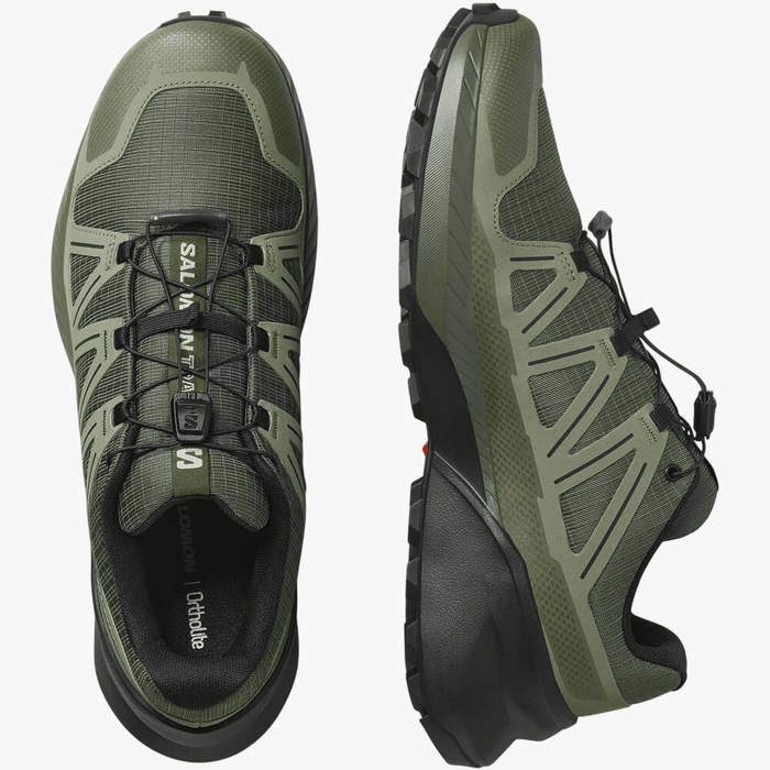 Salomon Mens Speedcross Peak Trail Sneaker Olive Night Deep Lichen Black | Salomon