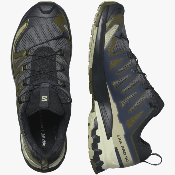 Salomon Mens Xa Pro 3D V9 Trail Sneaker India Ink Olive Night Aloe Wash | Salomon