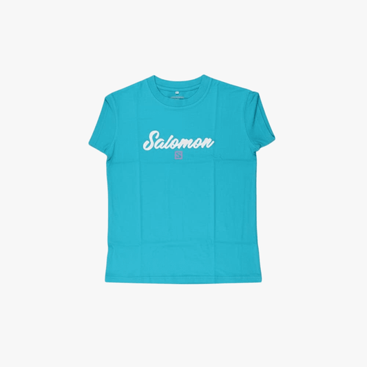 Salomon Womens Rocky Road Short Sleeve Tees Peacock Blue | Salomon