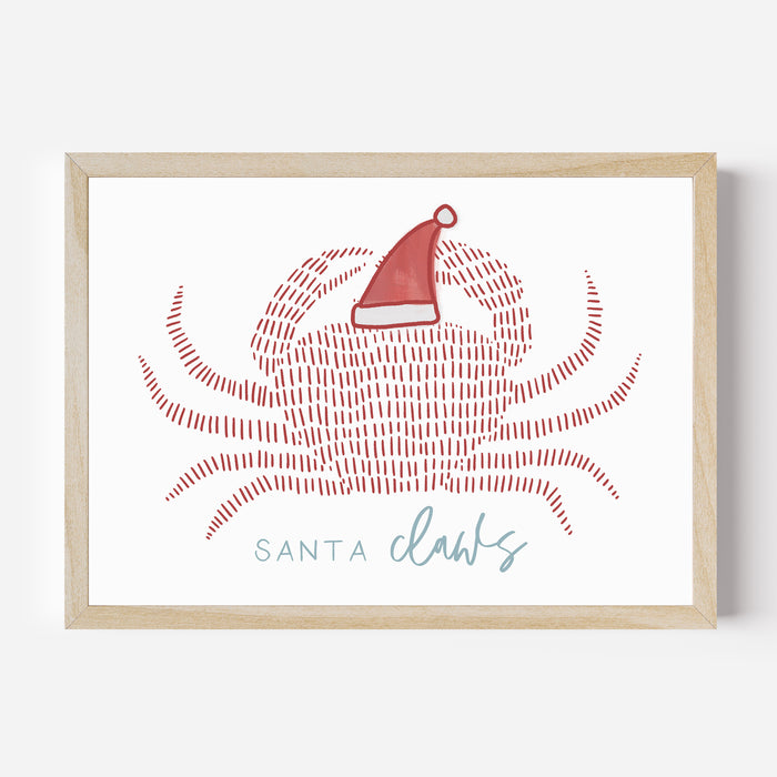Santa Claws Crab - Art Print or Canvas - Jetty Home