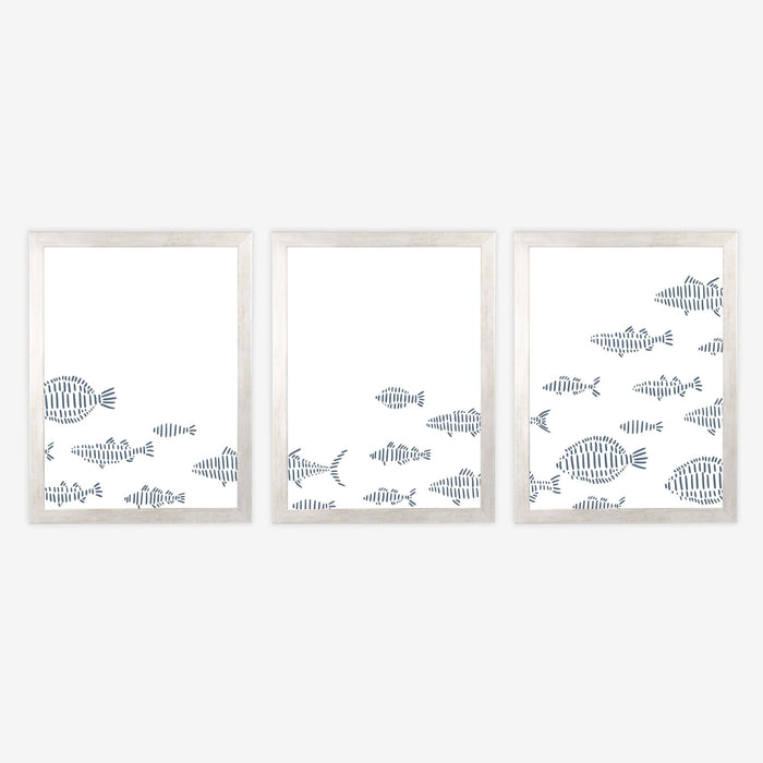 School of Fish Illustration - Set of 3 - Jetty Home