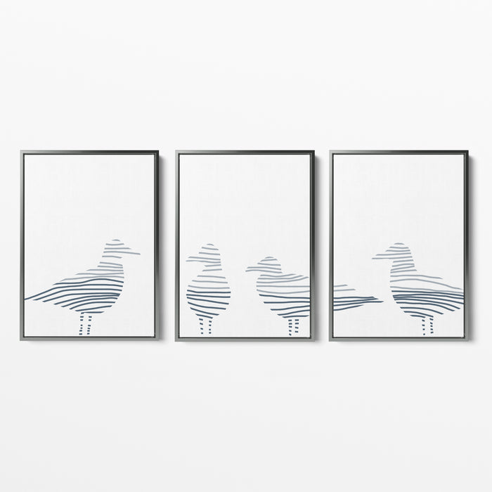 Sea Gull Gathering - Set of 3 - Jetty Home