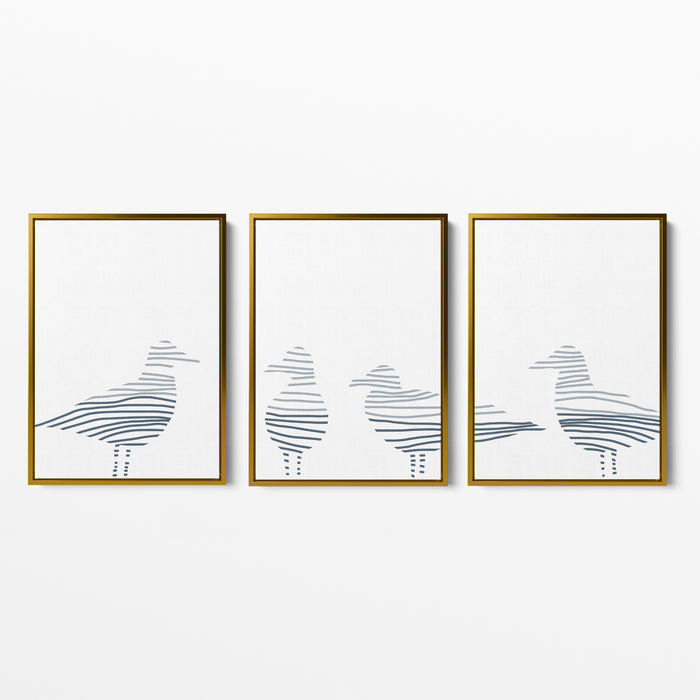 Sea Gull Gathering - Set of 3 - Jetty Home