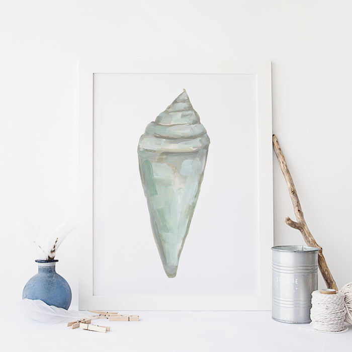 "Seashell Painting 3" Coastal Artwork - Art Print or Canvas - Jetty Home