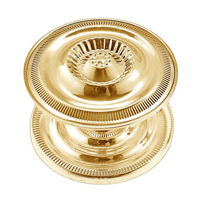 Polished Brass Sheraton Knob, 2" - Paxton Hardware