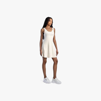 Sissy Boy Knitwear Mini Dress Flare Hem Scallop Edge Off White | Sissy Boy