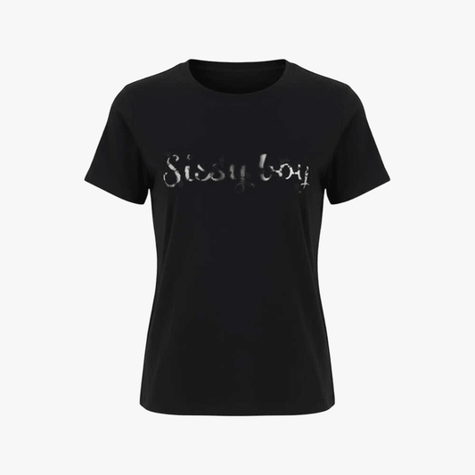 Sissy Boy Short Sleeve Tee Lace Cutout Logo Black | Sissy Boy