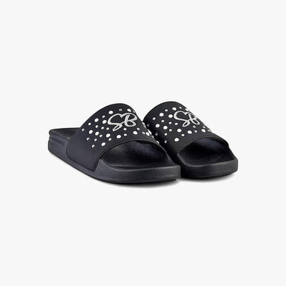 Sissy Boy Slide With Pearl Diamante Black | Sissy Boy