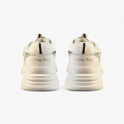 Sissy Boy Womens Chunky Gold Sneaker Cream | Sissy Boy