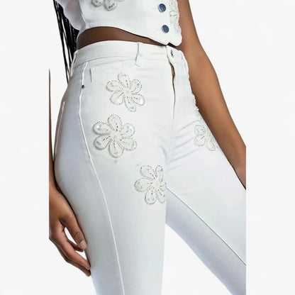 Sissy Boy Womens High Waisted Skinny Jean White | Sissy Boy
