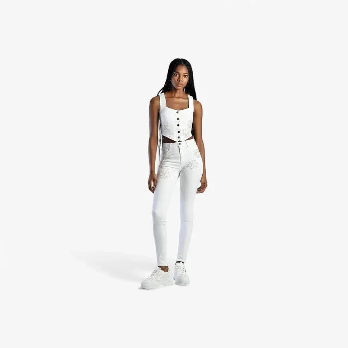 Sissy Boy Womens High Waisted Skinny Jean White | Sissy Boy