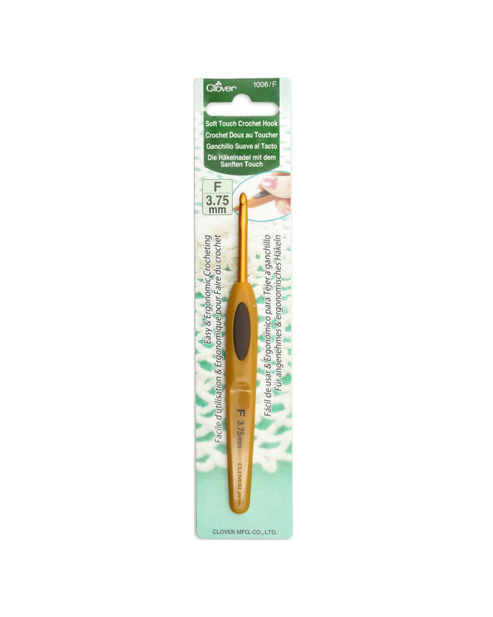 Soft Touch Crochet Hook (5 sizes) - Zipper and Thread