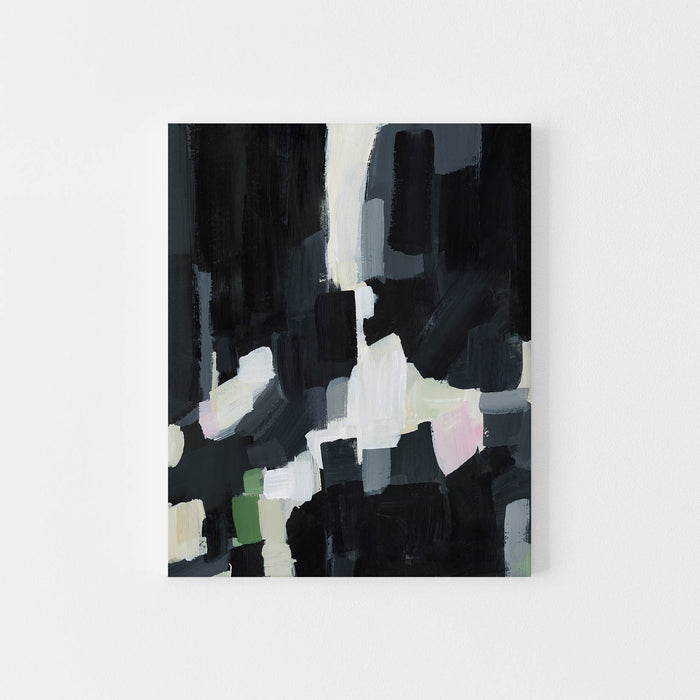 Bold Abstract Painting Black and White Contemporary Modern Wall Art Print or Canvas - Jetty Home