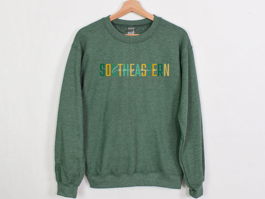 NolaCajun Southeastern Louisiana Sweatshirt Front View SLU Lions Hammond Louisiana