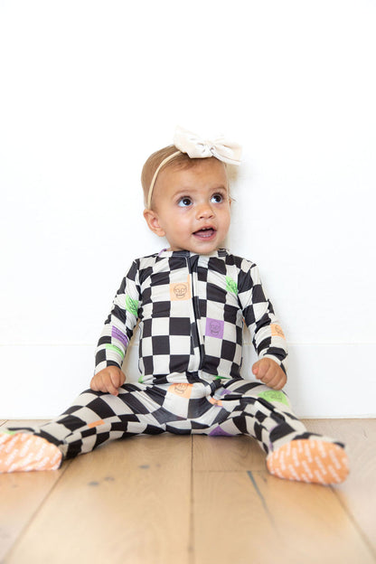 SPOOKY CHECKER | ZIPPER ONE PIECE