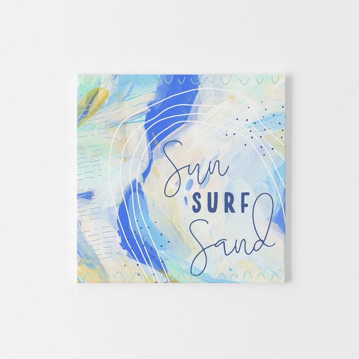 Sun Surf Sand Modern Beach House Wall Art Print or Canvas - Jetty Home