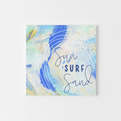 Sun Surf Sand Modern Beach House Wall Art Print or Canvas - Jetty Home
