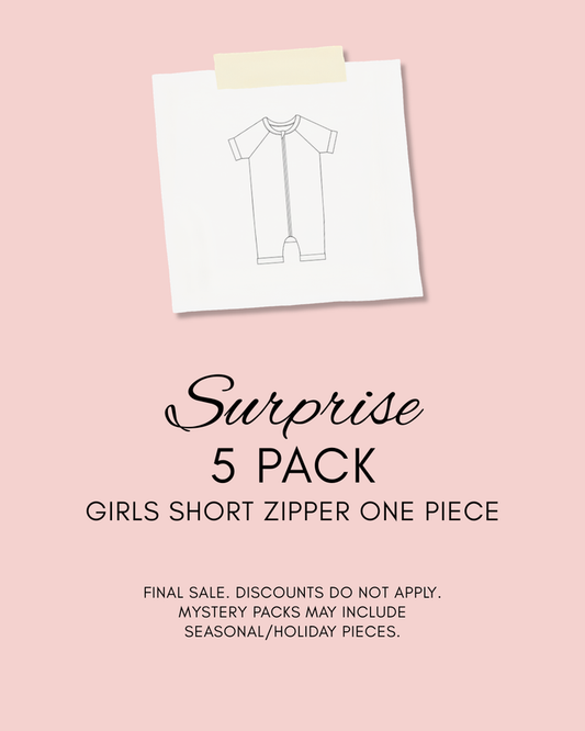 SURPRISE BUNDLE - GIRLS SHORT ZIPPER 5 PACK