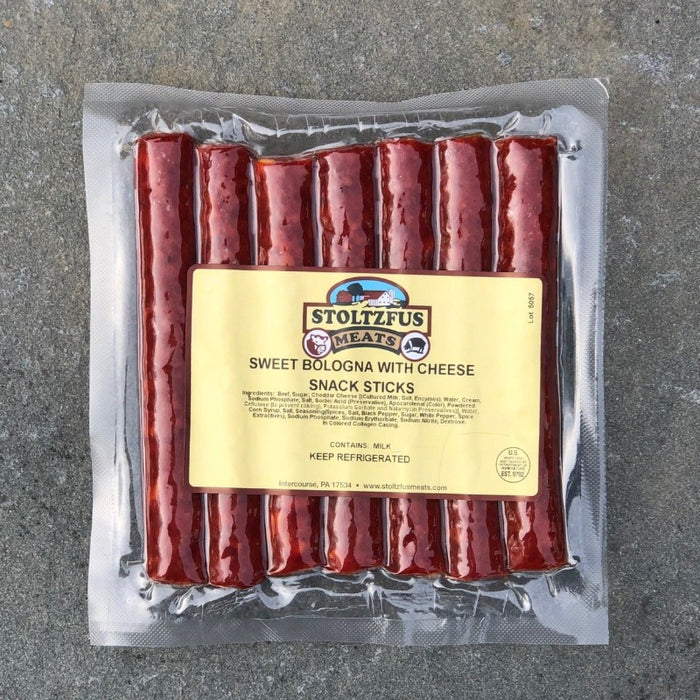 Sweet Bologna & Cheese Snack Sticks