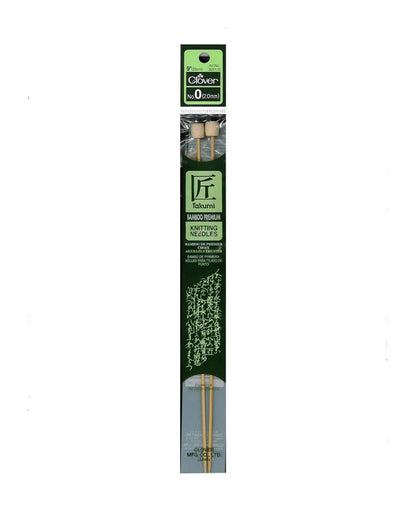 Takumi Bamboo Knit Needle 9" - Zipper and Thread