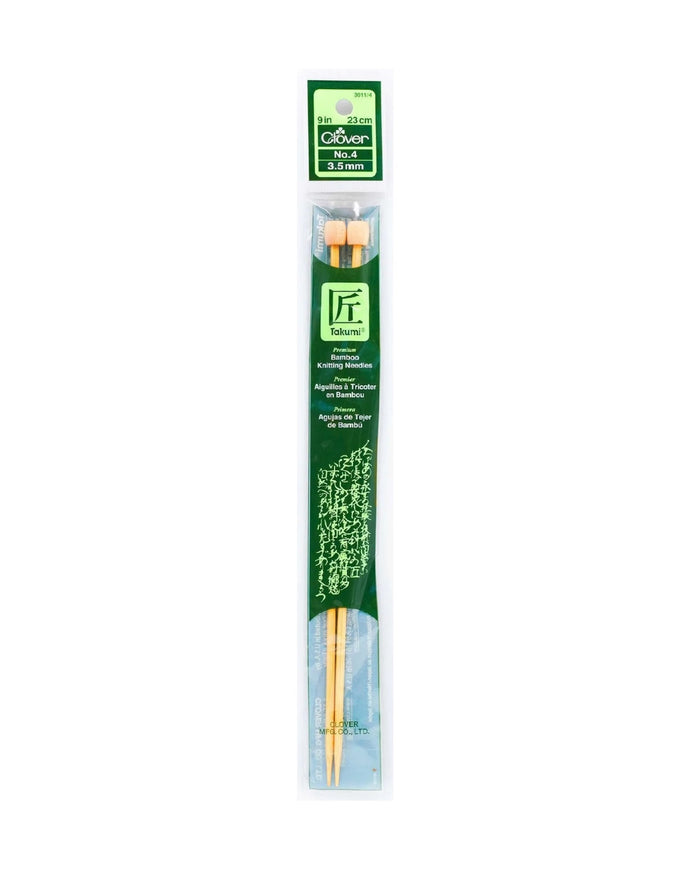 Takumi Bamboo Knit Needle 9" - Zipper and Thread