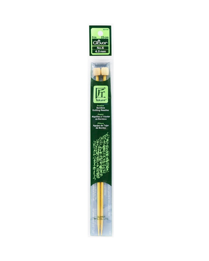 Takumi Bamboo Knit Needle 9" - Zipper and Thread
