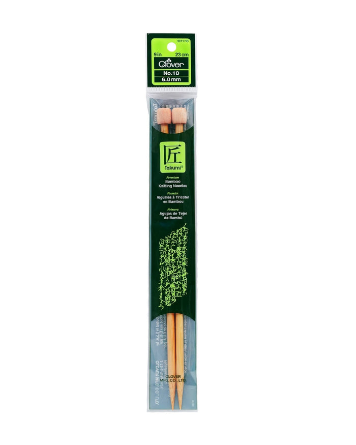 Takumi Bamboo Knit Needle 9" - Zipper and Thread