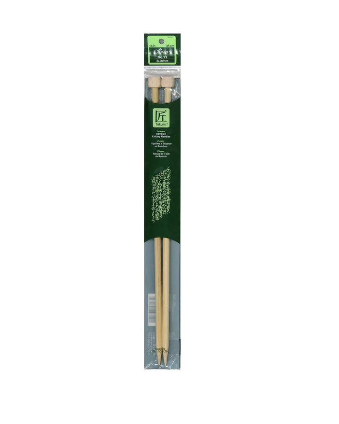 Takumi Bamboo Knit Needles 13"(14") - Zipper and Thread